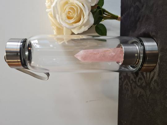 Crystal water bottle (Rose Quartz)
